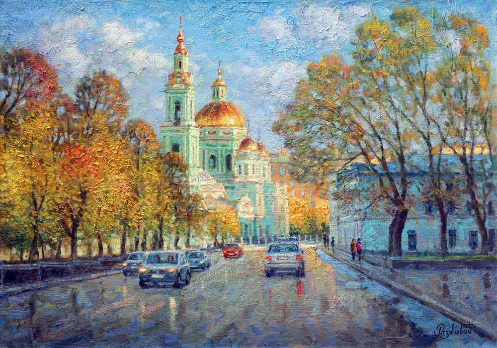 Пейзаж москвы рисунок